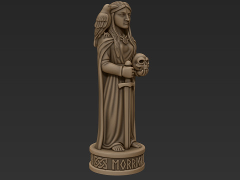 Patung Dewi Morrigan untuk Dukungan Minimal Pencetakan FDM Model Cetak 3D