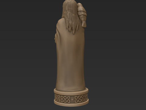 Patung Dewi Morrigan untuk Dukungan Minimal Pencetakan FDM Model Cetak 3D