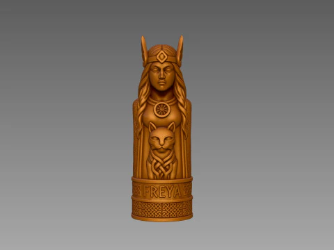 एफडीएम 3डी प्रिंटिंग के लिए नॉर्डिक देवी फ्रेया मूर्ति एसटीएल 3D प्रिंट मॉडल