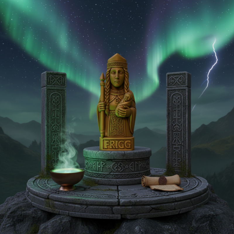 Posąg Frigg, królowej Asgardu - model 3D STL do druku FDM Model do druku 3D .c4d .max .obj .3ds .fbx .stl .blend 