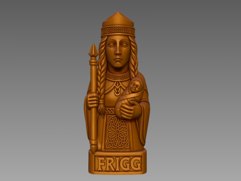 Posąg Frigg, królowej Asgardu - model 3D STL do druku FDM Model do druku 3D