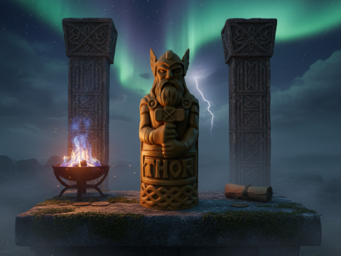 3D STL-модель статуї Тора Мьольніра для FDM-друку 3D Принт Модель