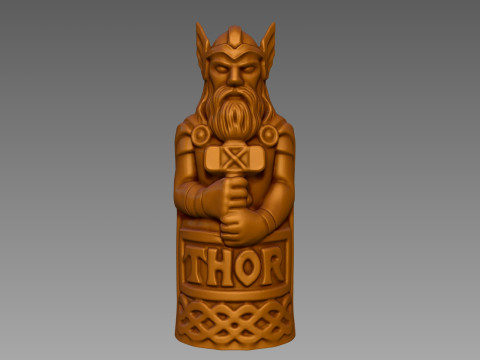 FDM 인쇄용 Thor Mjolnir 동상 3D STL 모델 3D 프린트 모델