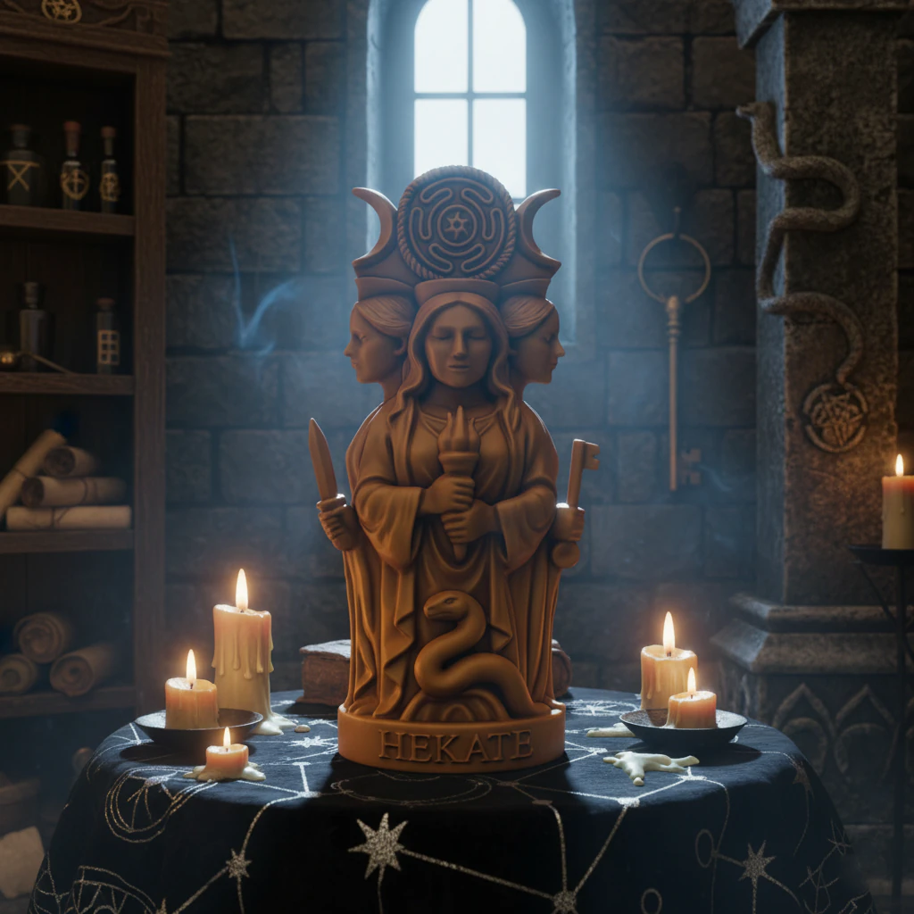 मुद्रण के लिए जादू और चौराहे की ट्रिपल देवी 3D प्रिंट मॉडल .c4d .max .obj .3ds .fbx .stl .blend 