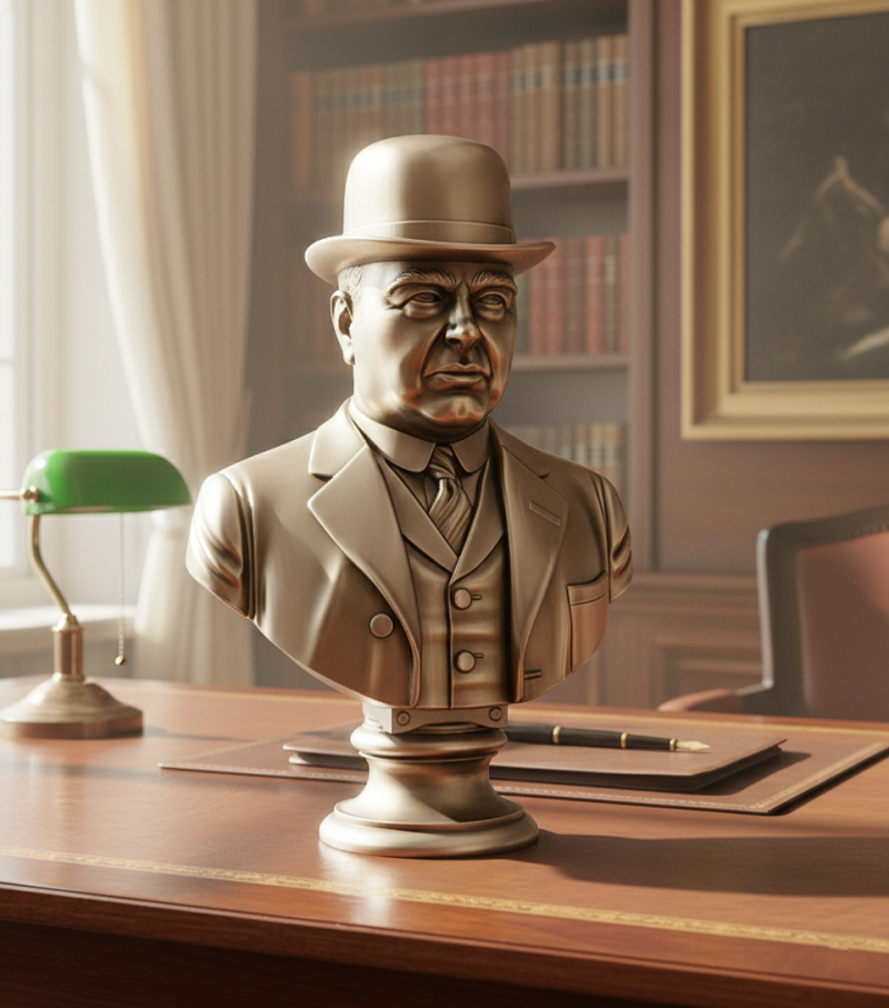 Hipolito Yrigoyen'in Basım Amaçlı Büstü 3D Baskı Modeli .c4d .max .obj .3ds .fbx .stl .blend 