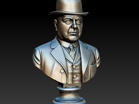 Hipolito Yrigoyen'in Basım Amaçlı Büstü 3D Baskı Modeli