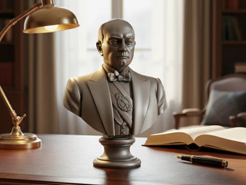 Bust of Marcelo Torcuato de Alvear 3D STL Model for Printing 3D Print Model