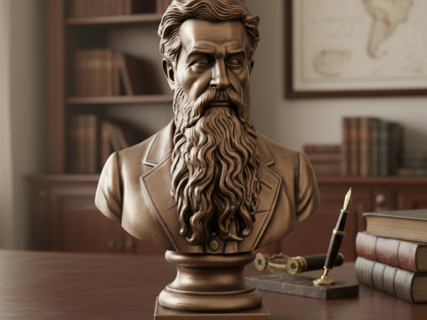 Busto de Leandro N Alem Escultura 3D para Impresión STL Modelo de impresión 3D