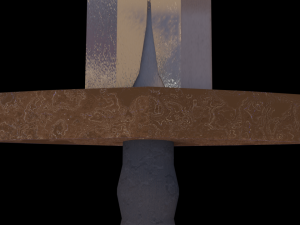 pbr beginner elf sword ms game ready 3D-Modell