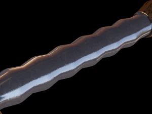 pbr beginner elf sword ms game ready 3D Model