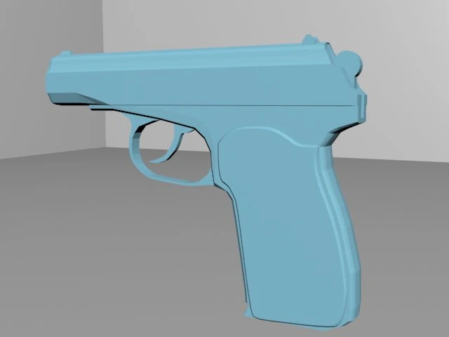 pistola Modello 3D .c4d .max .obj .3ds .fbx .stl .blend 