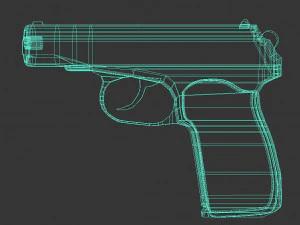 pistola Modello 3D