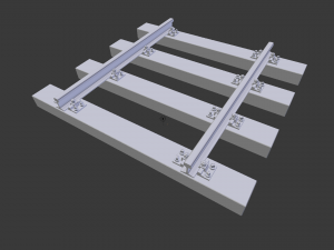piece of rail 3D-printmodel