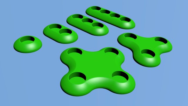 series of 6 different tealight holders 3D प्रिंट मॉडल .c4d .max .obj .3ds .fbx .stl .blend 