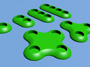 series of 6 different tealight holders 3D-printmodel