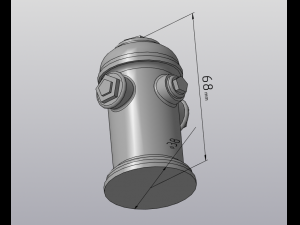 fingerboard fire hydrant 3Dプリントモデル
