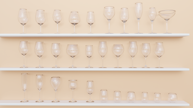 wine glass Modelo 3D .c4d .max .obj .3ds .fbx .stl .blend