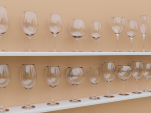 wine glass Modelo 3D