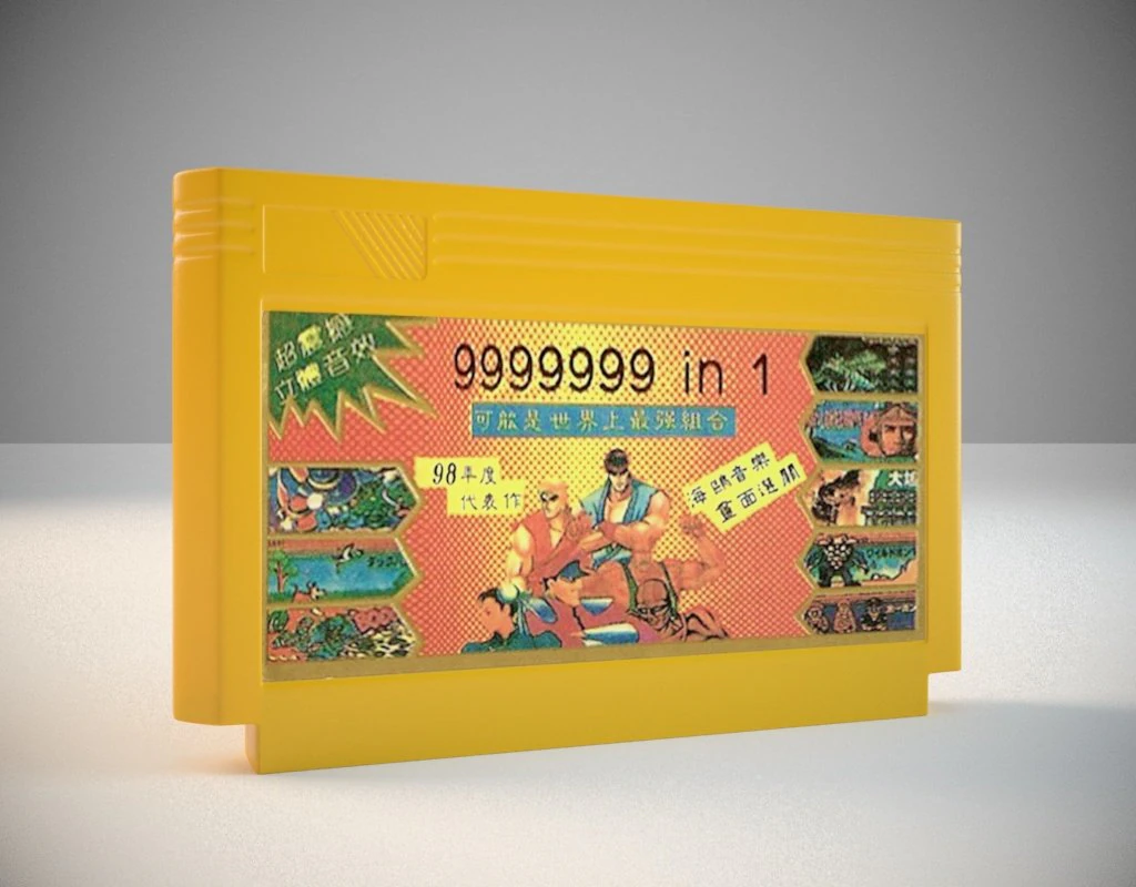 Famicom cartridge 3D Model .c4d .max .obj .3ds .fbx .stl .blend 