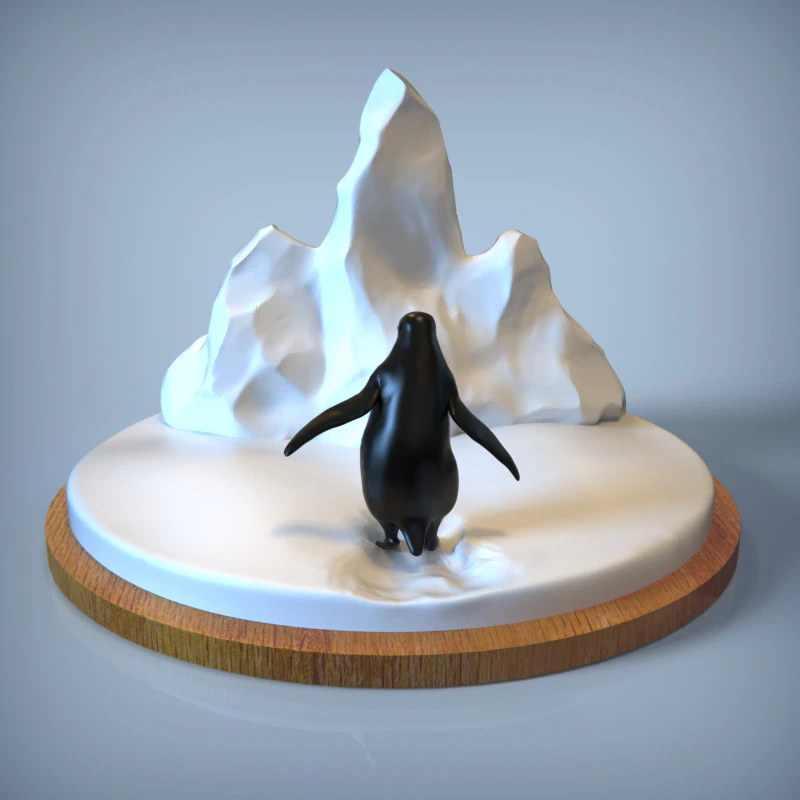O trof&eacute;u Pinguim Niilista Modelo 3D .c4d .max .obj .3ds .fbx .stl .blend 