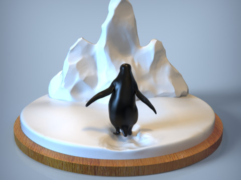 Die Nihilist-Pinguin-Troph&auml;e 3D Modell