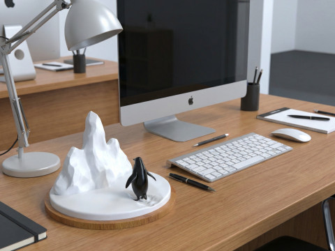 허무주의자 펭귄 트로피 3D 모델