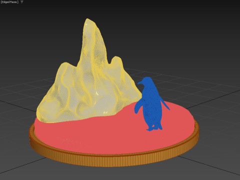 허무주의자 펭귄 트로피 3D 모델