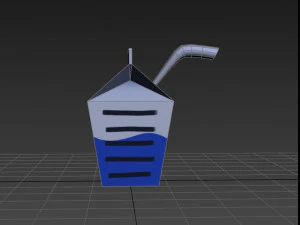 small milk carton 3D Model