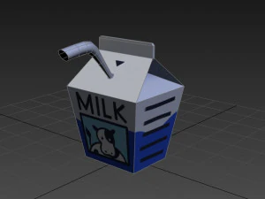 small milk carton 3D Model