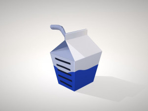 small milk carton Modelo 3D
