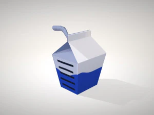 small milk carton 3D Model