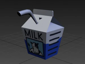 small milk carton 3D Model