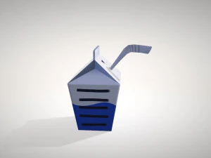 small milk carton 3D Model