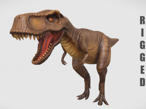 rigged trex character 3D मॉडल