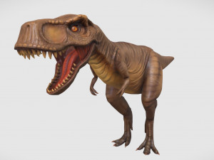 rigged trex character 3D मॉडल