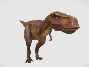rigged trex character 3D मॉडल