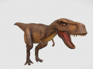 rigged trex character 3D मॉडल