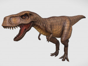 rigged trex character 3D मॉडल