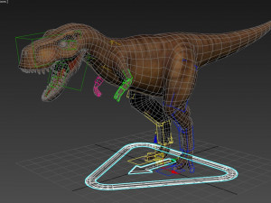 rigged trex character 3D मॉडल