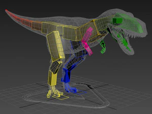 धांधली ट्रेक्स चरित्र 3D मॉडल