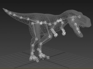 rigged trex character 3D मॉडल