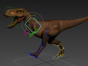 rigged trex character 3D मॉडल