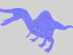 rigged spinosaurus character 3D 모델