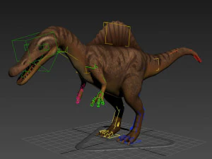 rigged spinosaurus character 3D Model