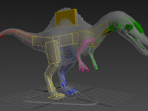 rigged spinosaurus character 3D 모델