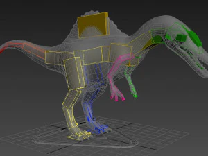 rigged spinosaurus character 3D Model