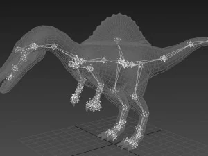 rigged spinosaurus character 3D Model
