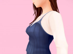 rigged anime girl character 3D मॉडल