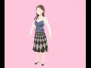 rigged anime girl character 3D मॉडल