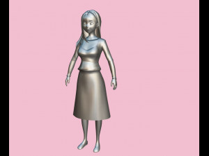 rigged anime girl character 3D मॉडल